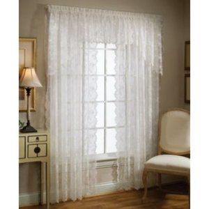 Saturday Night Petite 1-pack Fleur Window Curtain 56×84 Panel Ivory